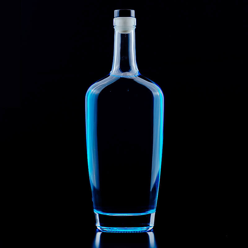 Wholesale 750ml Super Flint Napoleon Glass Liquor Bottle – Luxury Round Crystal Brandy Bottle for Vodka, Whiskey, and Spirits with Cork or Cap