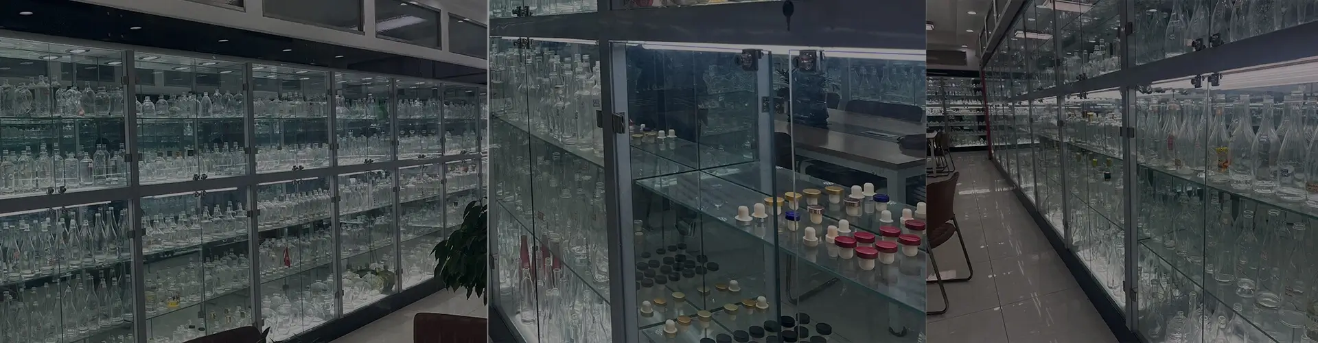Glass bottle with lid